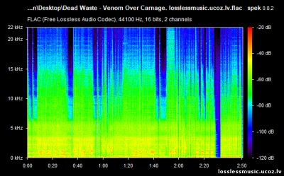Dead Waste - Venom Over Carnage. FLAC, 2019 - спектр Dead Waste - Venom Over Carnage. FLAC, 2019 - спектр