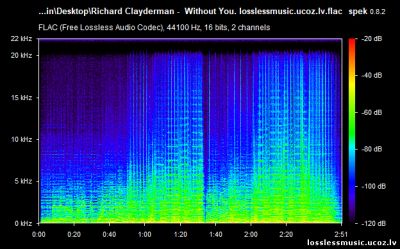 Richard Clayderman - Without You. FLAC, 2019 - спектр Richard Clayderman - Without You. FLAC, 2019 - спектр