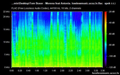 Tom Boxer - Morena feat Antonia. FLAC, 2010 - спектр Tom Boxer - Morena feat Antonia. FLAC, 2010 - спектр